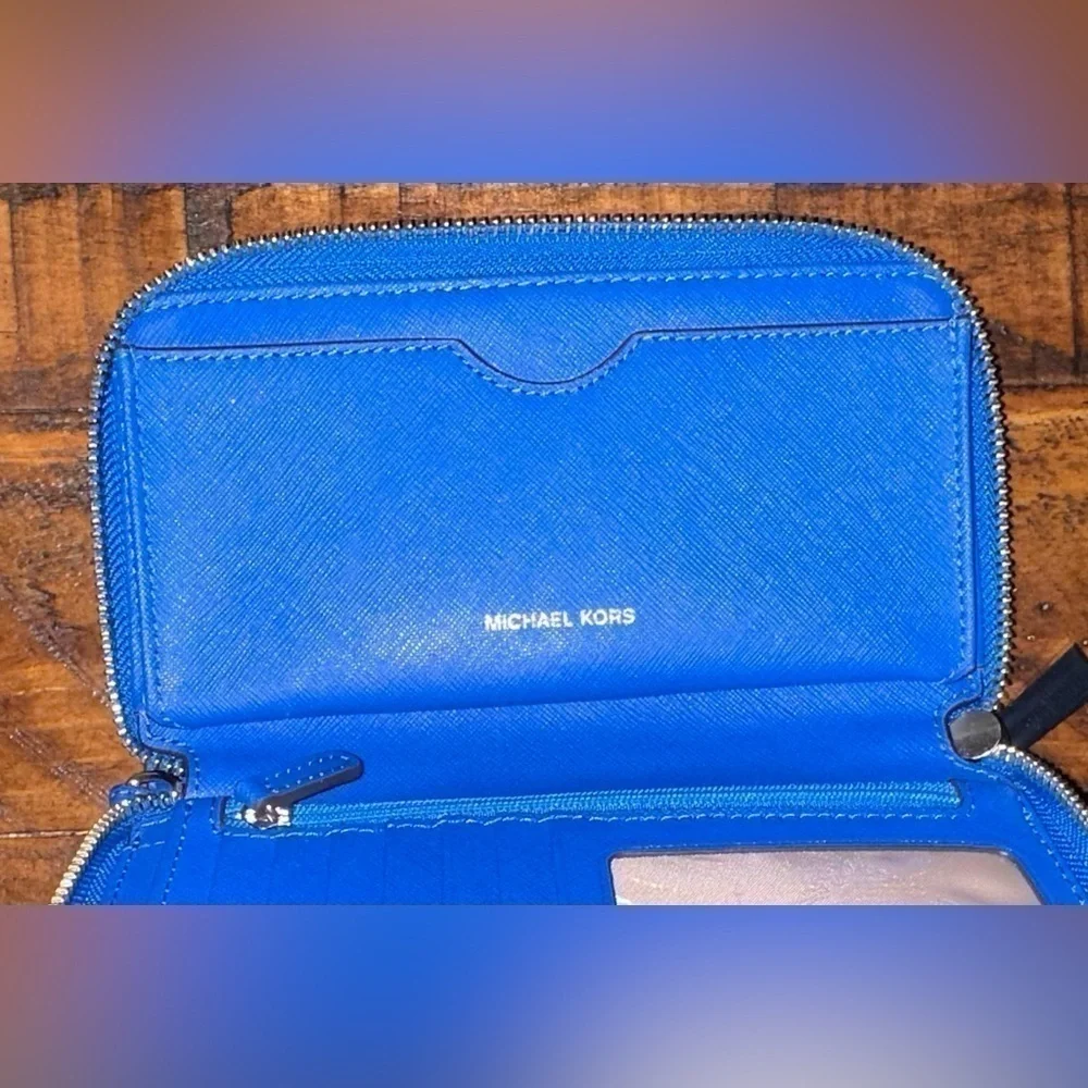 NWOT Michael Kors Royal Blue Leather Wallet
